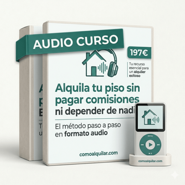 audio curso Aprende a elegir inquilinos, blindar tu contrato y ahorrar la comisión de la agencia. Método real de 30 años en audio. Acceso inmediato. 197€.