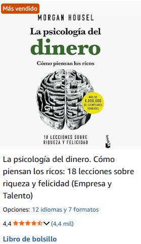 Cómo piensan los ricos: 18 lecciones sobre riqueza y felicidad (Empresa y Talento) Libro de bolsillo – 22 febrero 2023 de Morgan Housel (Autor), Arnau Figueras Deulofeu (Traductor)
